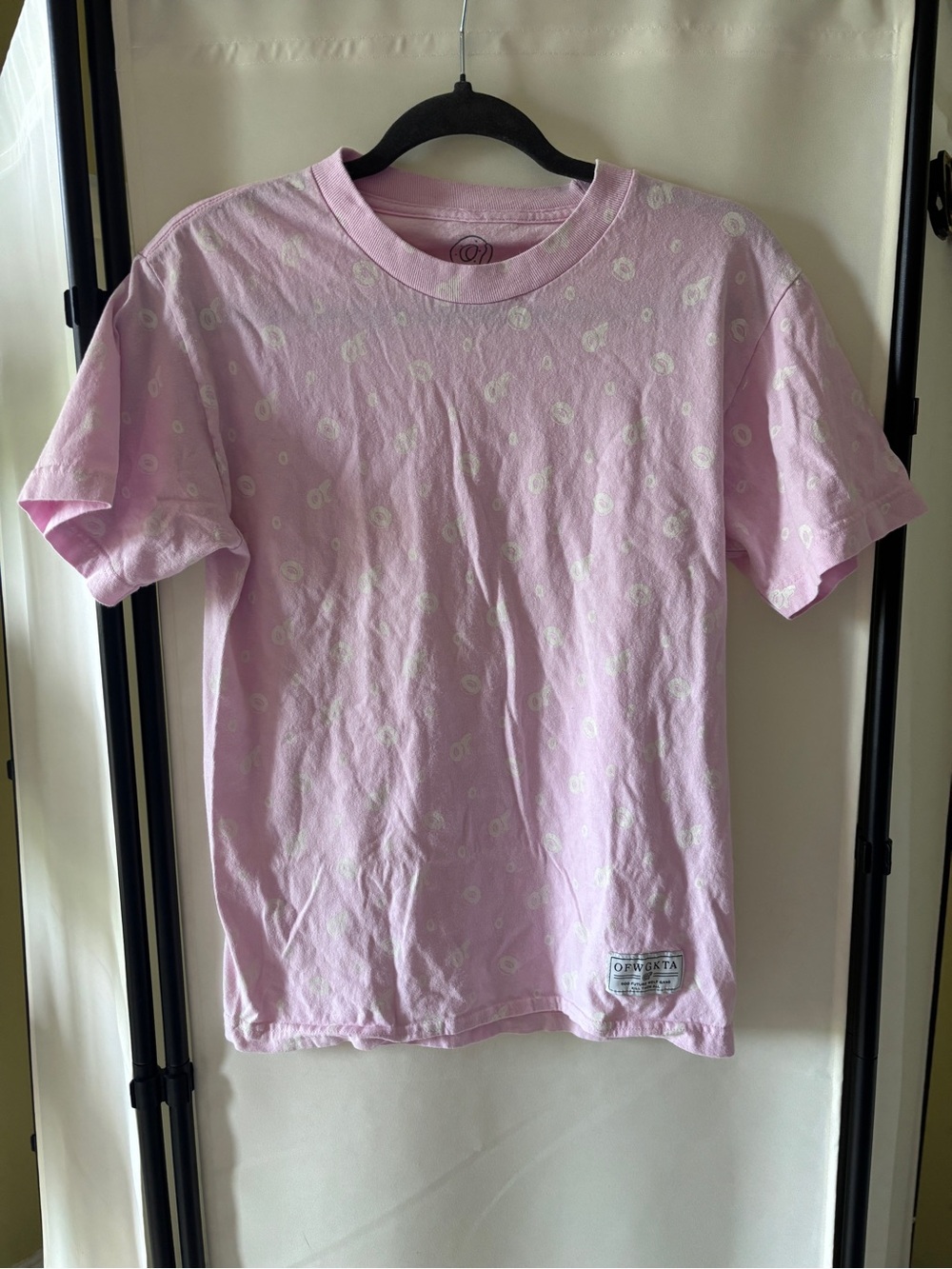 Odd Future Light Pink Short Sleeve Tee with Subtle White Motif
